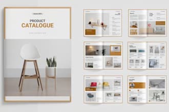 design marketing product catalog booklet catalogue for furniture home decor