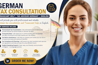 provide german tax consultation, finanzamt help, tax advisor germany english