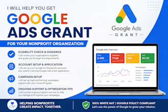 manage google ads grant setup and optimization for non profits