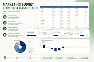 build a looker studio marketing budget dashboard and custom forecast editor