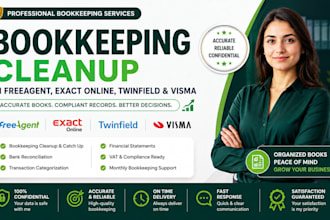 do bookkeeping cleanup in freeagent exact online twinfield and visma