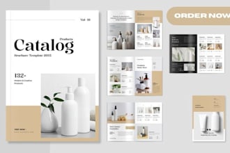 design product brochure, aesthetic spa menu skincare cosmetics product catalog