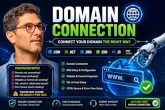 connect domain fix domain issue redirect domain, transfer domain connect domain