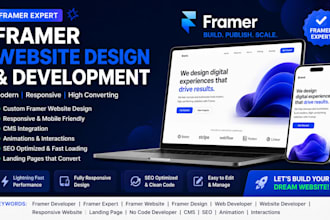 create a professional ,framer landing pg,figma to framer,cms