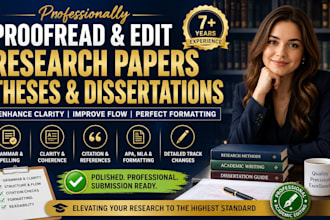 professionally proofread theses, essays, and research papers