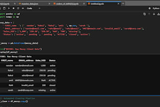 build a custom python etl script to clean your data