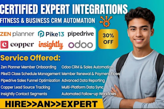 build zen planner pike13 pipedrive copper insightly fitness odoo crm automation
