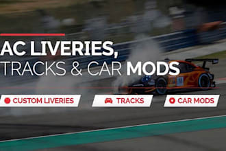 create custom assetto corsa liveries, tracks, and car modifications