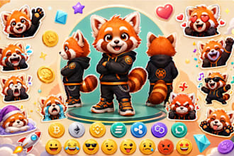create animated telegram sticker, furry telegram video sticker, crypto sticker