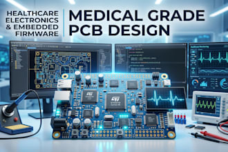 design medical grade pcb, healthcare electronics and embedded firmware