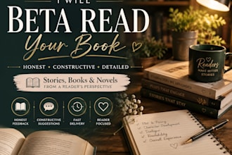 beta read and review your story or book