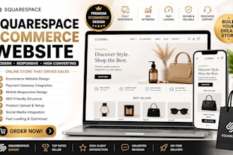 create squarespace ecommerce website or online store