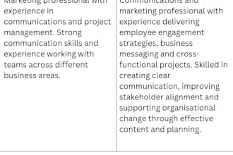 rewrite your CV and optimise your linkedin profile