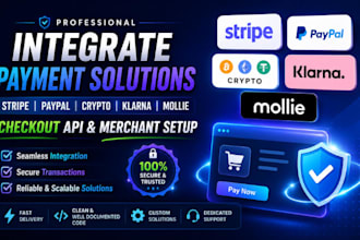 integrate stripe paypal crypto klarna mollie checkout API merchant payment setup