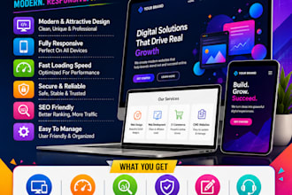 design a clean and responsive website UI for your business