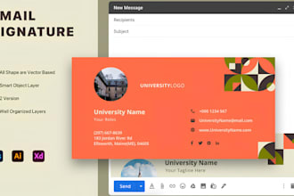 design luxury clickable business email signature HTML for gmail outlook apple