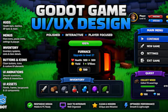 design polished and interactive UI and menus for your godot game