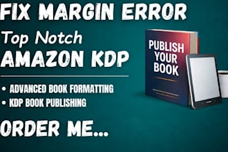 do fix margin error, fix KDP book rejected resize, edit, fix rejected book cover