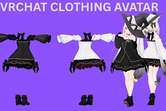 do custom vrchat outfit vrchat clothing vrchat avatar vtuber nsfw avatar