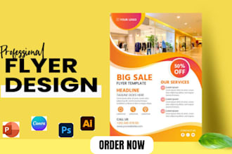 design modern business flyer promotional poster and marketing flyer