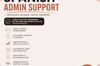 be your spanish admin support y customer support assistant