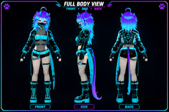 vrchat avatar furry avatar 3d vrchat modelling VR character furry nsfw