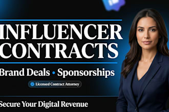 draft influencer sponsorship contracts and brand deal agreements