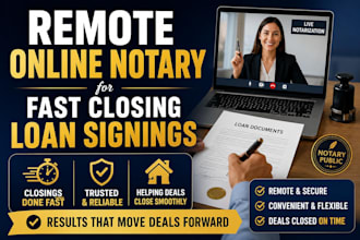 do remote online notary for fast closing loan signings