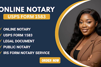notarize US UK legal documents online usps form 1583 and notary public