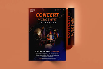 design an event poster for your music shows and concert