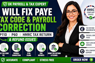 fix paye tax code payroll correction p11d p60 hmrc tax return and refund issues