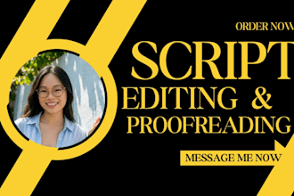 proofread edit and format your script or manuscript improve dialogue and grammar