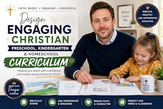 design engaging christian preschool kindergarten and  homeschool curriculum