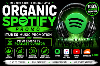 do organic spotify promo, itunes music promotion pitch track to playlist curator