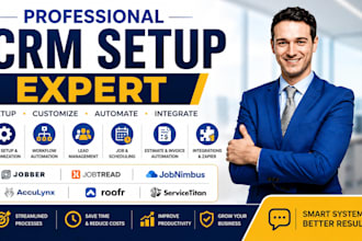 setup jobber workflow servicetitan jobtread jobnimbus acculynx roofr automation