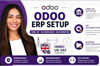 odoo erp implementation setup hmrc uk vat compliance and business data migration