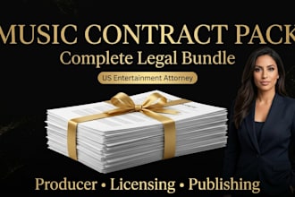 draft music producer contract packs and entertainment legal bundles
