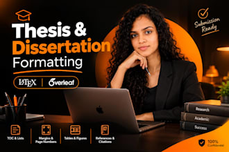 format your thesis or dissertation in latex or overleaf