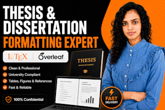 format your thesis or dissertation in latex or overleaf