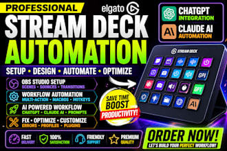 setup stream deck workflow automation fix claude gpt design obs profile elgato