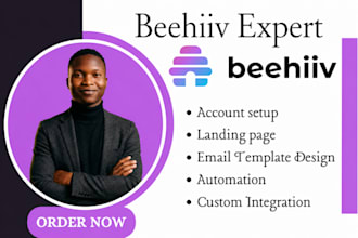 setup beehiiv account beehiiv newsletter template design beehive landing page