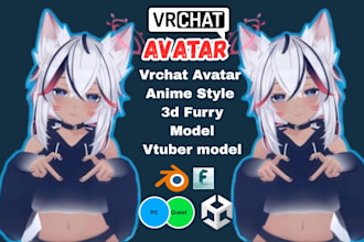vrchat avatar vrc avatar furry avatar anime avatar nsfw vtuber 3d model fbt avi