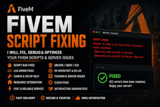 fix fivem qbcore qbox esx lua script errors and bugs