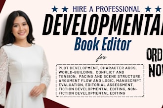 be developmental editor for travel book, tourism, self help, diary, poetry