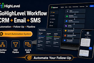 setup gohighlevel workflow automation CRM email SMS follow up