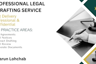 draft legal notices and contracts and nda agreement