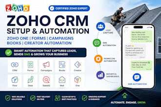 zoho CRM setup zoho one forms campaigns books creator automation