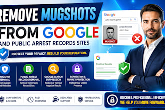 remove mugshots from google search , and public arrest record websites