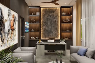 design modern luxury interior with realistic 3d rendering