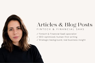 write SEO blog posts for fintech and financial saas companies